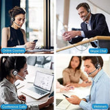 Cell Phone Headset with Microphone Noise Cancelling, Wired 3.5mm Computer Headphone for iPhone Samsung Android PC Laptop Tablet Skype Call Center