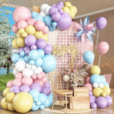 Pastel Rainbow Easter Balloon Garland Arch Kit, 144Pcs Macaron Easter Spring Balloons Arch Kit For Spring Birthday Baby Shower Wedding Party Decorations
