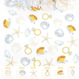 210 Pc Bells & Seashells Confetti Coastal Wedding, Bridal Shower, & Party Decor