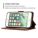 Case for iPhone SE 2022 5G/SE 2020/8/7(4.7 inches), Premium PU Leather Simple Wallet Case with Card Slots Kickstand Magnetic Closure Shockproof Flip
