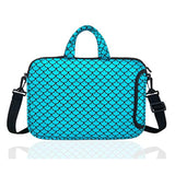 14-Inch Laptop Shoulder Carrying Bag Case Sleeve For 13" 13.3" 14 Inch Macbook/Notebook/Ultrabook/Chromebook, Mermaid Scale (Blue)