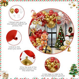 Christmas Balloon Arch 120 PC, Red Gold White for Xmas Party
