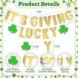 St Patricks Day Decorations, No Diy Gold It'S Giving Lucky Banner With Saint Patricks Day Green Shamrock Clover For St. Patrick'S Irish Day Home Mantle Wall Party Decor Supplies