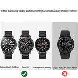 Compatible With Samsung Gear S3 Frontier Bands/Galaxy Watch 3 45Mm/Galaxy Watch 46Mm(2019),22Mm Solid Stainless Steel Metal Business Bracelet Strap Black(Not For Galaxy Watch 4 Classic 46Mm)