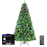 Smart Prelit Christmas Tree - 7.5Ft App Controlled Rgb Pre Lit Christmas Tree Lighted Pre-Lit Artificial Trees- With 400Led 1477 Branch Tips Customize Display Diy Dynamic Lighting Effect