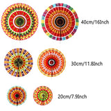 Fiesta Party Decorations, Multicoloured Tablecover Paper Fans Pompoms