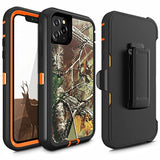 14 Pro Max Camo Design Defender Case, Protective Defender Shockproof Hybrid Case Dual Layer Design Hard Cover Compatible With Iphone 14 Pro Max (Clip+Camo Orange)