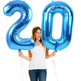 40-Inch Blue Number 10 Foil Balloon for Birthday Anniversary Graduation Decor