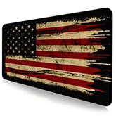 Large Extended Gaming Mouse Pad With Stitched Edges, Nonslip Waterproof Rubber Base Mouse Pad For Office, Computer, Keyboard, Laptop And Home Desk Pad 35.4 X 15.7 X 0.12 Inch (American Antique Flag)