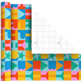 Hallmark Birthday Wrapping Paper Mini Roll (Rainbow Block Letters) for Kids Birthday - 40 Sq. Ft.