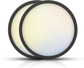 2 Pack 9 Inch Black LED Ceiling Lights 2000LM 5CCT Dimmable Flush Mount Fixtures