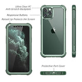 Iphone 11 Pro Case With Screen Protector Clear Rugged Full Body Protective Shockproof Hard Back Defender Dual Layer Heavy Duty Bumper Cover Case For Iphone 11 Pro 5.8" - Green