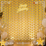 2 Pack Gold Stars Birthday Decorations 3.3X6.6 Ft, Golden Party Backdrop Foil Fringe Curtains, Streamers Congrats Photo Booth Props For Birthday Celebration Awards Graduation New Years 2026