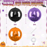 Halloween Foil Balloon Set: 22" Purple, Orange, Black (6 PCS)