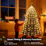 Christmas Tree Lights With Remote 280 Leds Christmas Lights For Tree With 8 Lighting Modes, Timer And Memory Function, I