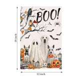 Halloween Boo Garden Flag 12x18 Double Sided Ghost Bat Pumpkin Autumn Decor