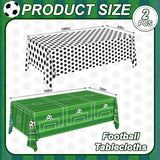 Soccer Birthday Party Decorations, 2PCs Soccer Tablecloths Plastic Tablecloth Ideal Table Cover for 2026 World Soccer Cup Football Themed Party Decorations Parties Boys’ Parties, 54x108Inch