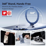 Titanium Blue 360° Spin Magnetic Stand For Samsung Galaxy S25 Ultra Case, 16Ft Protection, Fit For Magsafe, Protective Polish S25 Ultra Case With Kickstand Ring 6.9"