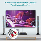 2Rca Male To 2Rca Male Stereo Audio Cable 20 Ft,Dual Shielded Gold-Plated Rca