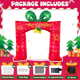 10 Ft Christmas Inflatable Outdoor Decoration, Giant Red Present Box Christmas Archway Inflatable, Christmas Blow Ups Bu