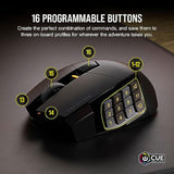 CORSAIR SCIMITAR ELITE RGB WIRELESS MMO Gaming Mouse - 26,000 DPI - 16 Programmable Buttons - Up to 150hrs Battery - iCUE Compatible - Black