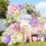 Butterfly Spring Balloon Arch Kit Flower Balloons 159Pcs Sage Green Pink Purple Balloons Fairy Balloon Garland For Wildflower Birthday Party Baby In Bloom Baby Shower Decorations