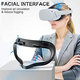 Face Cover Pad & Glasses Spacer Compatible With Oculus/Meta Quest 2 Accessories, Enhanced Comfort, And Prevent Your Glasses From Scratching Vr Lenses (Black)