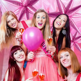 60Pcs Hot Pink Star Balloons For Princess Birthday Decorations Explosion Mylar Balloons Large Prom Balloon For Valentines Day Easter Baby Shower Bachelorette Graduation New Year Party Supplies
