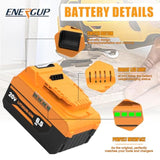 Replacement For Dewalt 20V Battery And Charger, Compatible With Dewalt 20V Max Battery Dcb206 Dcb204 Dcb201 Dcb200, With Dcb107 Dcb105 20V Dewlt Battery Charger (2Pack Blue)