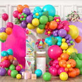 Balloon Arch Garland Kit,Green Pink Blue Yellow Orange Balloons Assorted Colors Pastel Balloons For Girls Kids Magic Themed Birthday Baby Shower Wedding Graduation Party Decorations