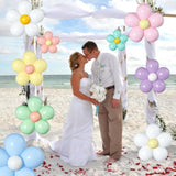 Daisy Balloon Flower Kit: Pastel Boho Party Decor (16-Piece Set)