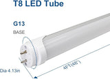4 Pack 4FT LED T8 Light Tubes 18W 2000LM Warm White 3000K 3500K Dual End Ballast Bypass