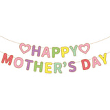 DOCIDAY Happy Mother’s Day Banner We Love Mom Day Garland Thank You Mom Tea Party Decorations
