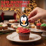 36-Piece Cute Penguin Cupcake Toppers for Birthday and Holiday Party Decor