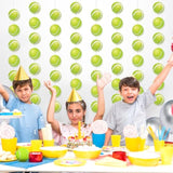 8 Pcs Tennis Garland Banner, Tennis Paper Cutouts Hanging Swirl, Sports Balls Hanging Decorations For Birthday Party Wedding Baby Shower Home Classroom Decor Favors