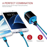 Android Charger Micro Usb Cable 2 Pack 6Ft Long Braided Cords Fast Charging Compatible For Samsung Galaxy S7 S6 Edge/Active, J8 J7 J3 V, Moto E5 G5 G6 Play, Tablet, Ps4 Pro Slim, Note 4 5, Lg G3 G4 Q6