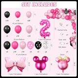 Oh Twodles Birthday Party Supplies Girl, 2Nd Birthday Decorations For Girl, 150 Pcs 2 Year Old Party Decorations