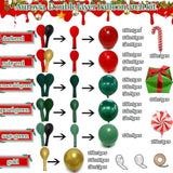 Green And Red Christmas Balloons Double Stuffed Pearl Dark Red Green Gold Balloon Garland Arch Kit Candy Cane Box Balloons For Happy Christmas Holiday New Year Birthday Party Decorations