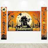 Halloween Trick or Treat Porch Sign Set: Horror Party Decor 3-Piece