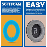 Shp9600 Ear Pads - Replacement Ear Cushion Compatible With Shp9600 Headphones (Grey Fabric)