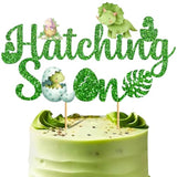 Hatching Soon Dinosaur Cake Topper Dinosaur Cake Decorations Hatching Soon Baby Shower Decorations Dinosaur Baby Shower Decorations