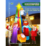 7Ft Christmas Inflatable Nativity Scene Decoration, Lighted Outdoor Nativity Scene With Star Of Bethlehem Blow Up Yard D
