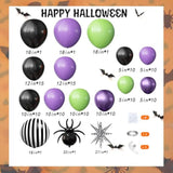 Halloween Balloon Garland Arch Kit Green Purple Black Metallic Star Foil Party Decorations