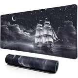 Desk Pad, Office Desk Mat, Extended Large Gaming Mouse Pad, Desk Decor Mousepad Keyboard Writing Mat With Non-Slip Rubber Base For Office Laptop Gaming Home, 31.5"X15.7", Nautical Sailboat