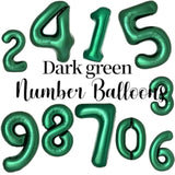 40-Inch Giant Dark Green Number 4 Balloon Emerald Jungle Safari & Grad Decor