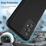 For Samsung Galaxy A23 5G Case: (Samsung Galaxy A23 4G Lte) Dual Layer Protective Heavy Duty Cell Phone Cover Shockproof Rugged With Non Slip Textured Back Bumper - 6.6Inch Black