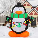 4.2 Ft Christmas Inflatables Outdoor Decoration Penguin Inflatables Christmas Blow Up Yard Decorations With Led Lights C