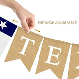 Jute Burlap Texas Lone Star State Flag Banner For Garden Fence,Fireplace Mantel Decoration
