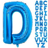 40 Inch Blue Letter D Foil Balloon for Birthday Anniversary New Year Party