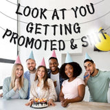 Promoted Banner, Congrats Job Promotion Farewell Party Decorations Supplies